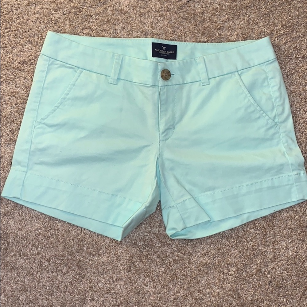 American Eagle Pastel Teal Shorts, size 8, NWOT